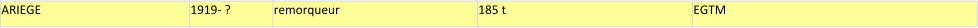 ARIEGE 1919- ? remorqueur 185 t EGTM