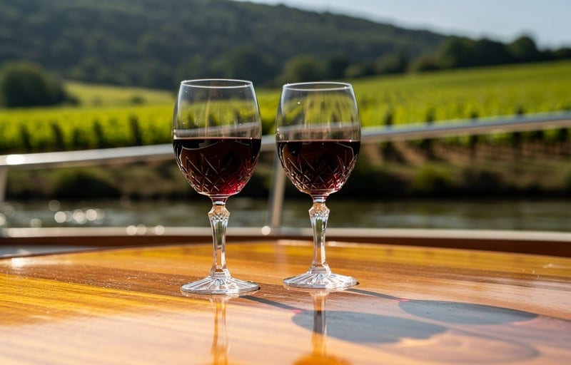 Les vignobles que l'on découvre depuis l'eau