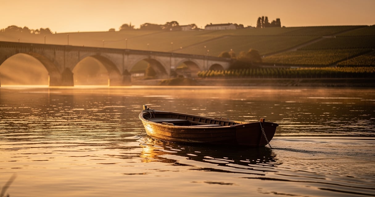 Bateau de croisière naviguant sur la Garonne à Bordeaux au coucher du soleil